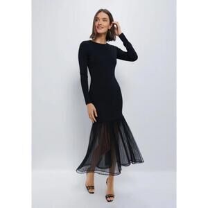 Elegant Black Long Sleeve Dress